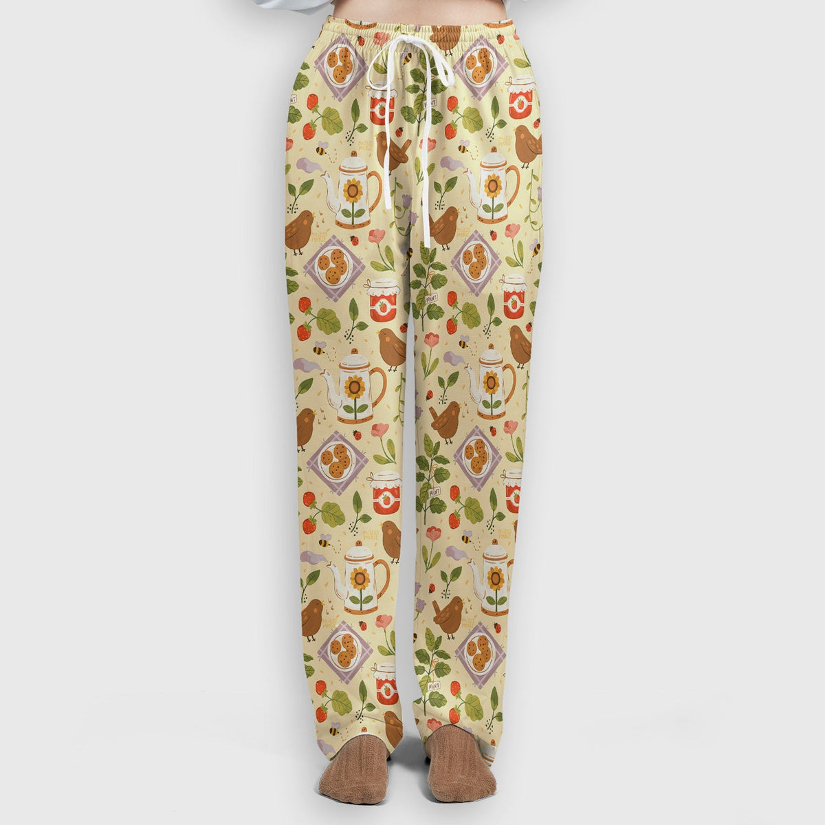 Garden Tea Bird Strawberry Nurse Scrub Set