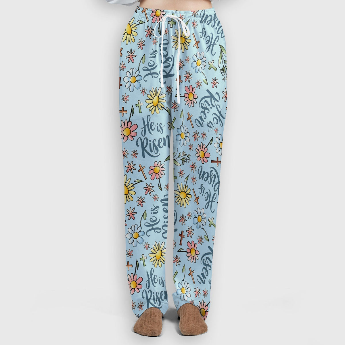 Risen Cross Flower Nurse Scrub Set - Easter Gift