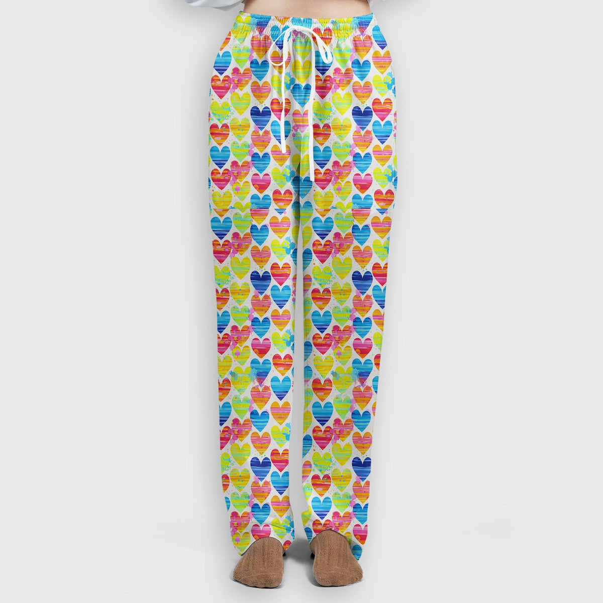 Rainbow Heart Nurse Scrub Set