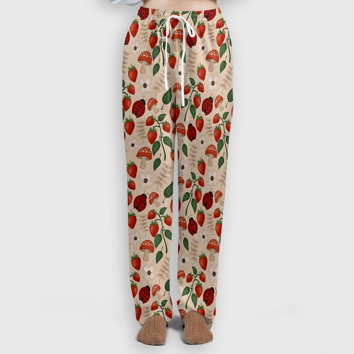 Strawberry Ladybug Mushroom Floral Nurse Scrub Set