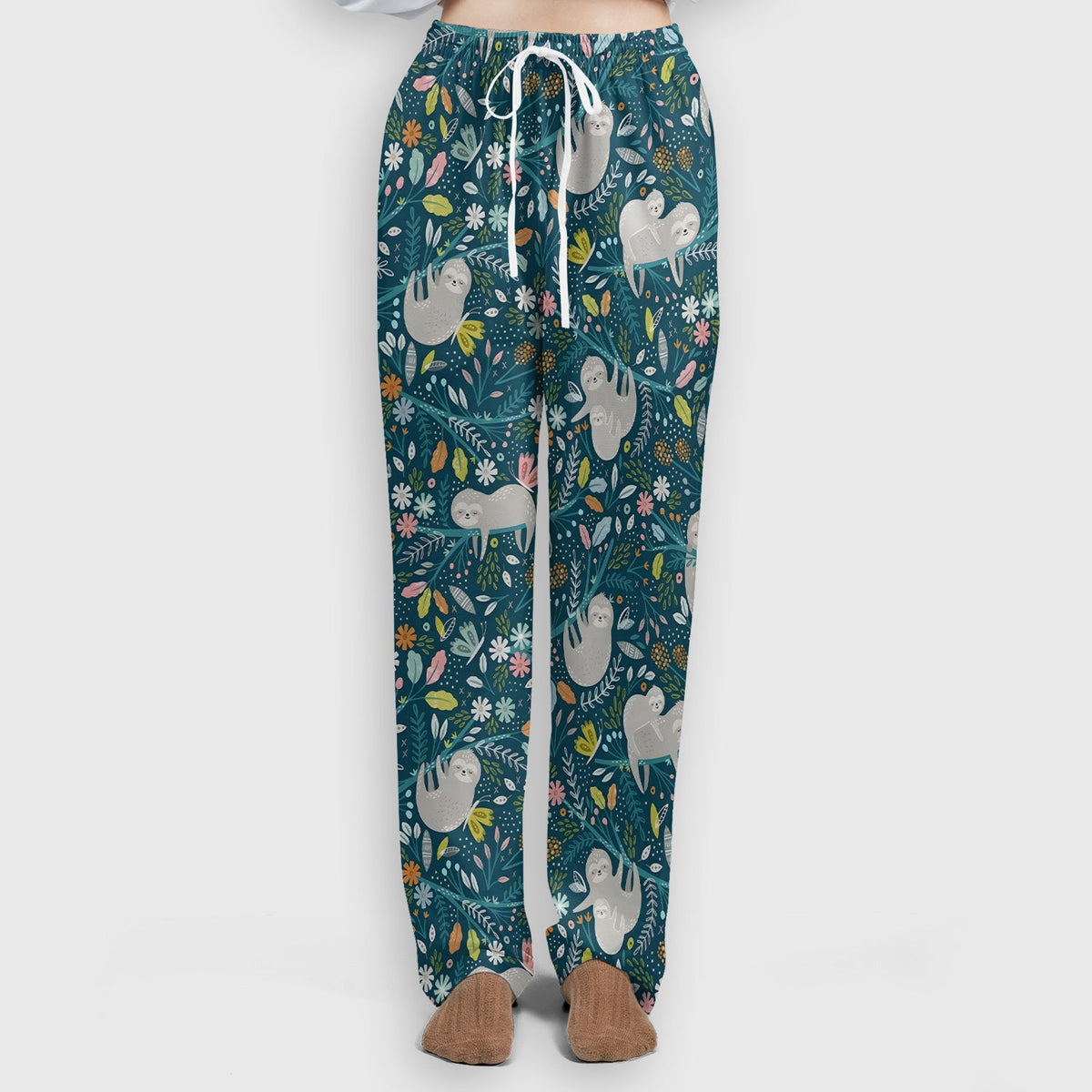 Sloth Jungle Leaf Nurse Scrub Set