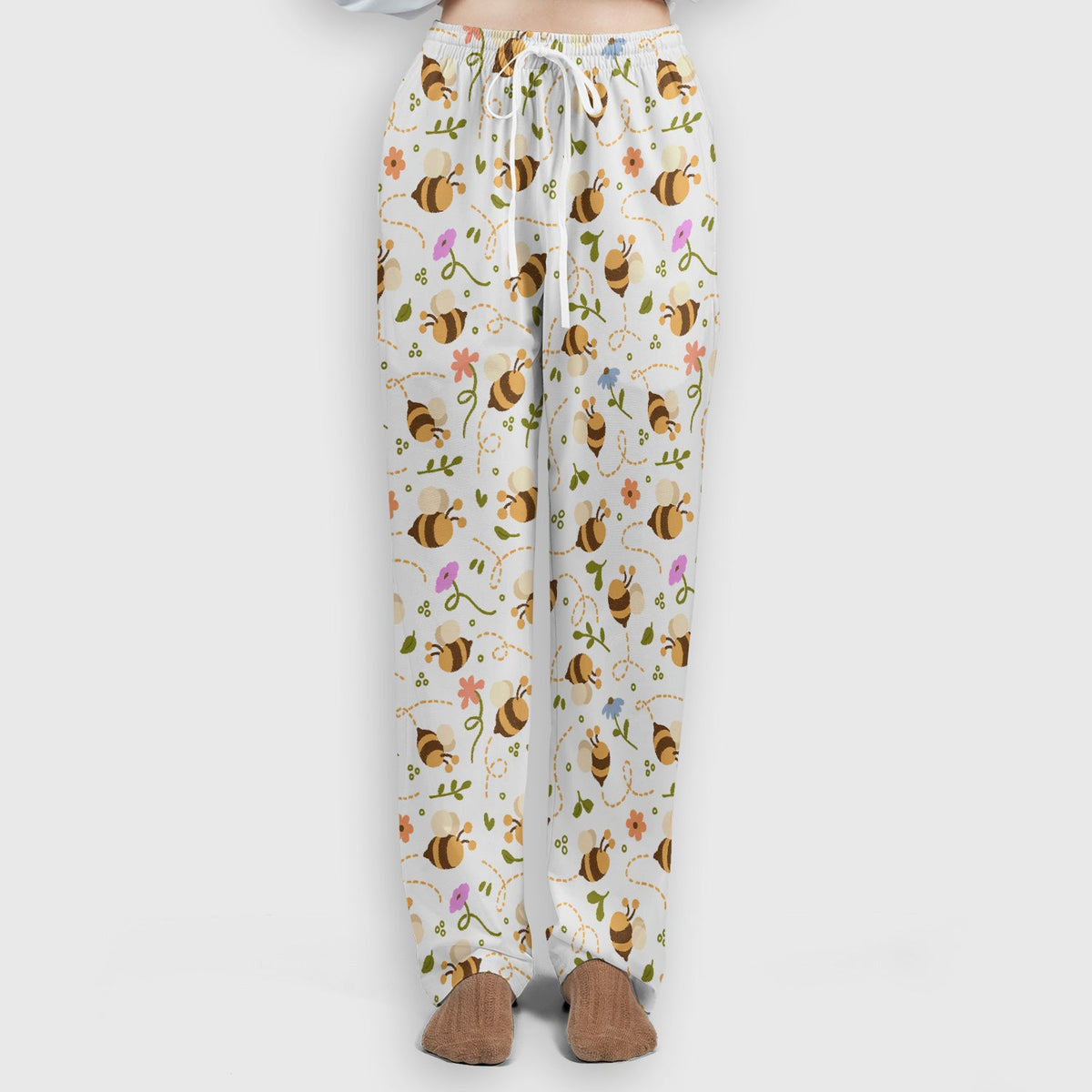 Bee Flying Floral Trail Garden Nurse Scrub Set