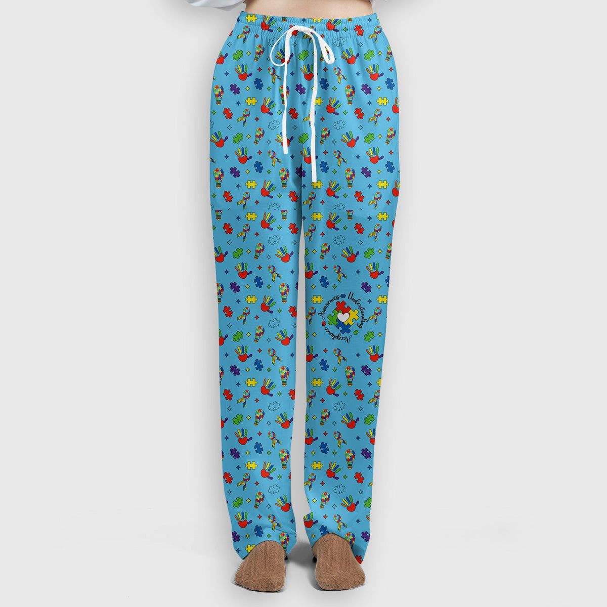 Autism Awareness Colorful Puzzle Nurse Scrub Set