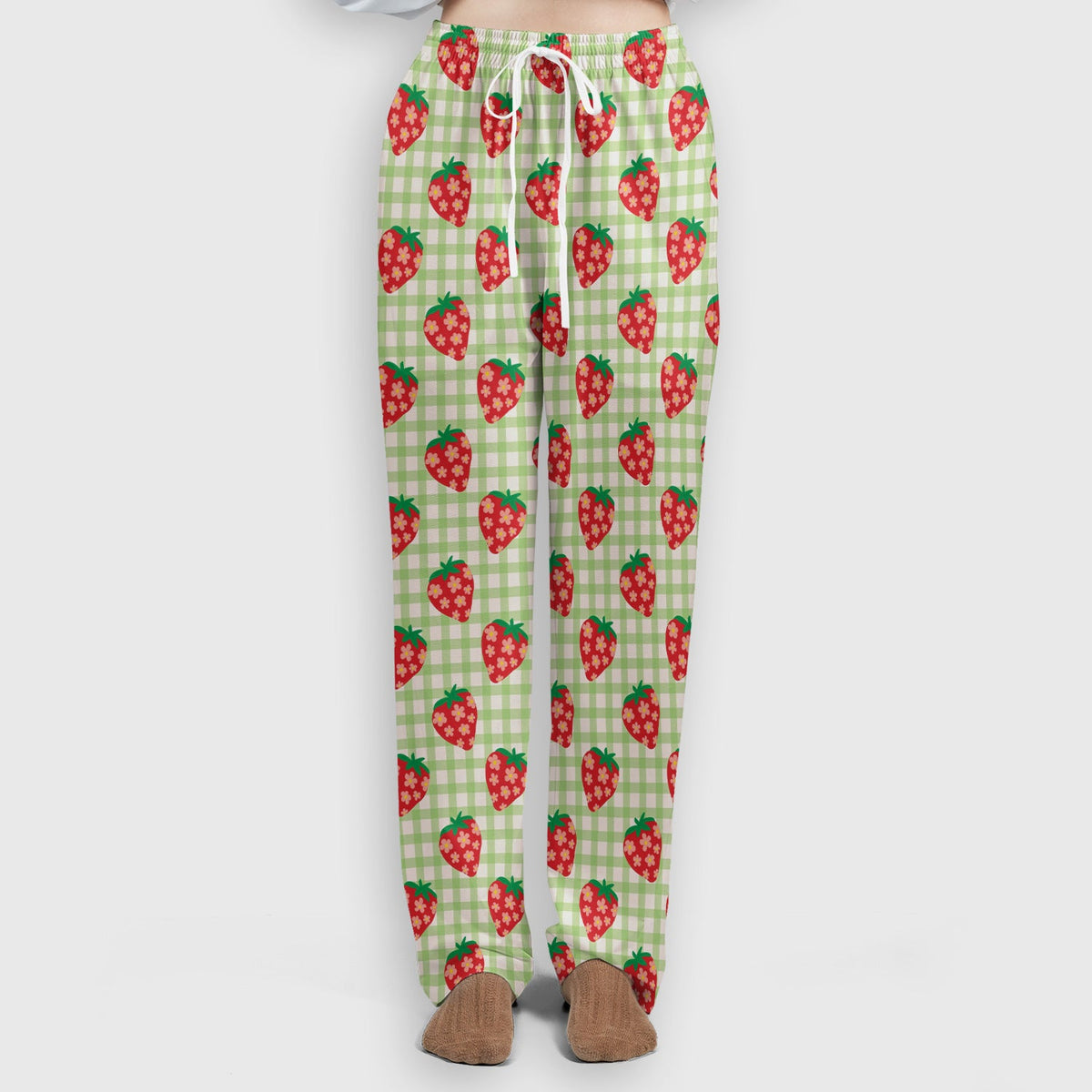 Sweet Strawberry Gingham Nurse Scrub Set