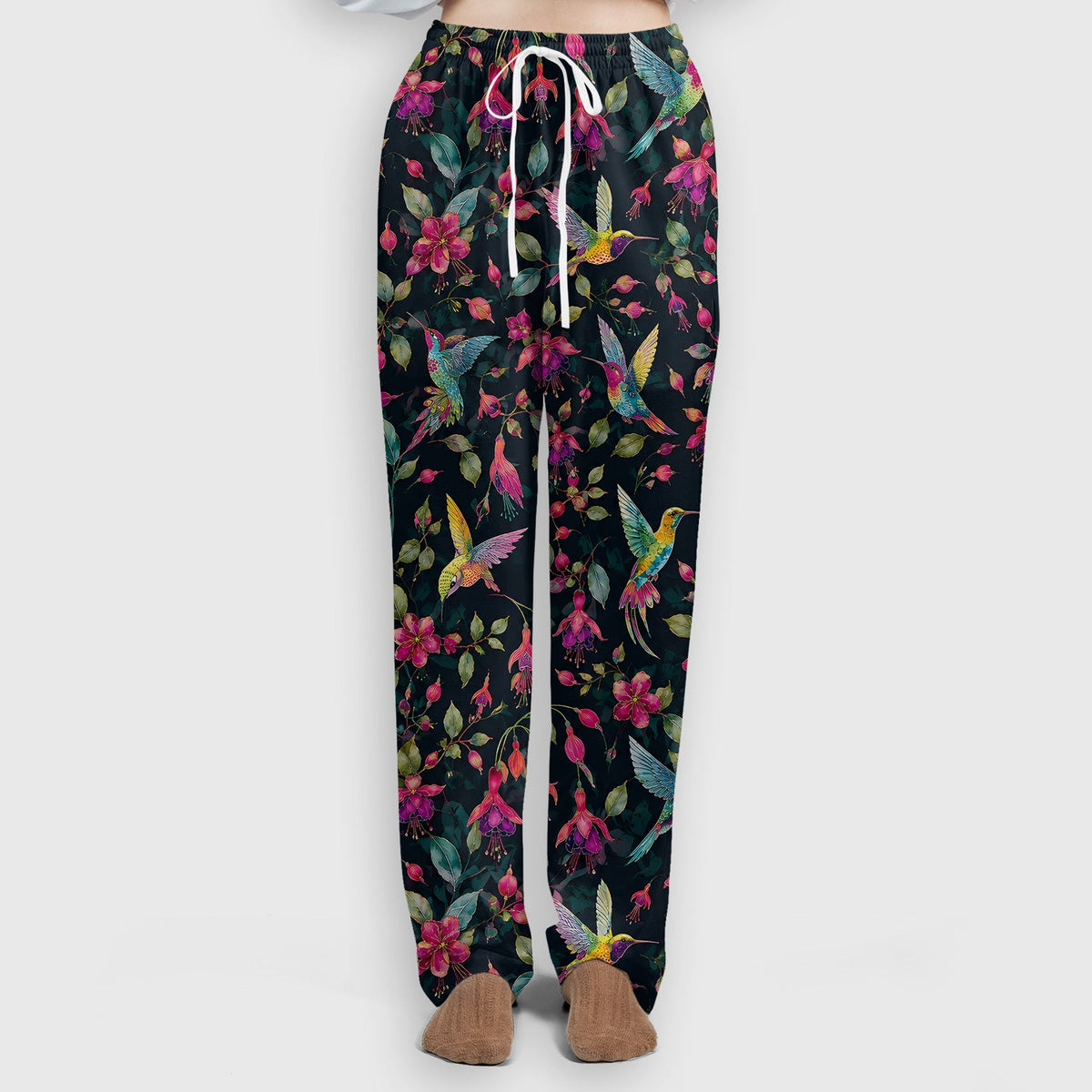 Hummingbird Fuchsia Bloom Nurse Scrub Set