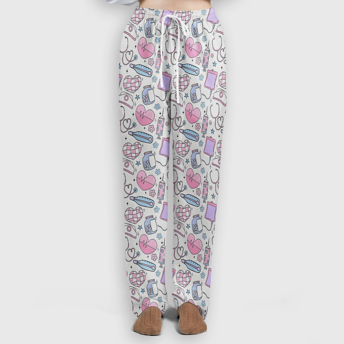 Pastel Medical Icons Nurse Scrub Set