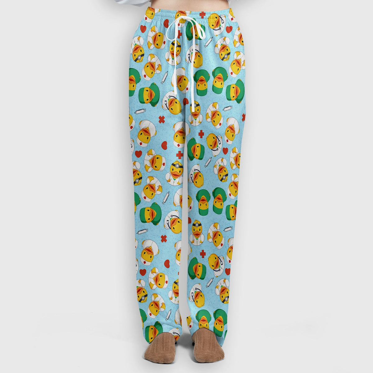 Duck Doctor Cartoon Nurse Scrub Set