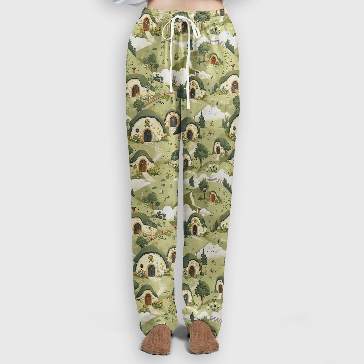 Cozy Hobbit Village Landscape Nurse Scrub Set