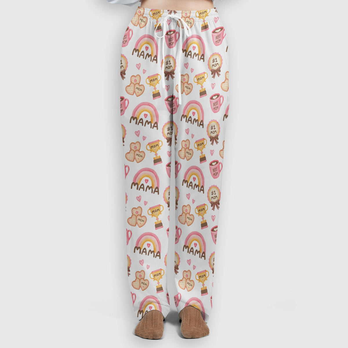Sweet Nurse Mama Rainbow Trophy Heart Scrub Set