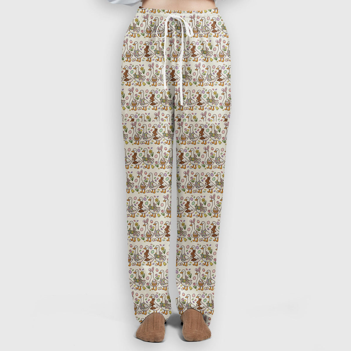 Duck Bunny Egg Floral Nurse Scrub Set - Easter Gift