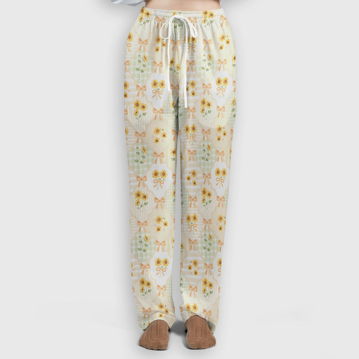 Sunflower Ribbon Patchwork Nurse Scrub Set