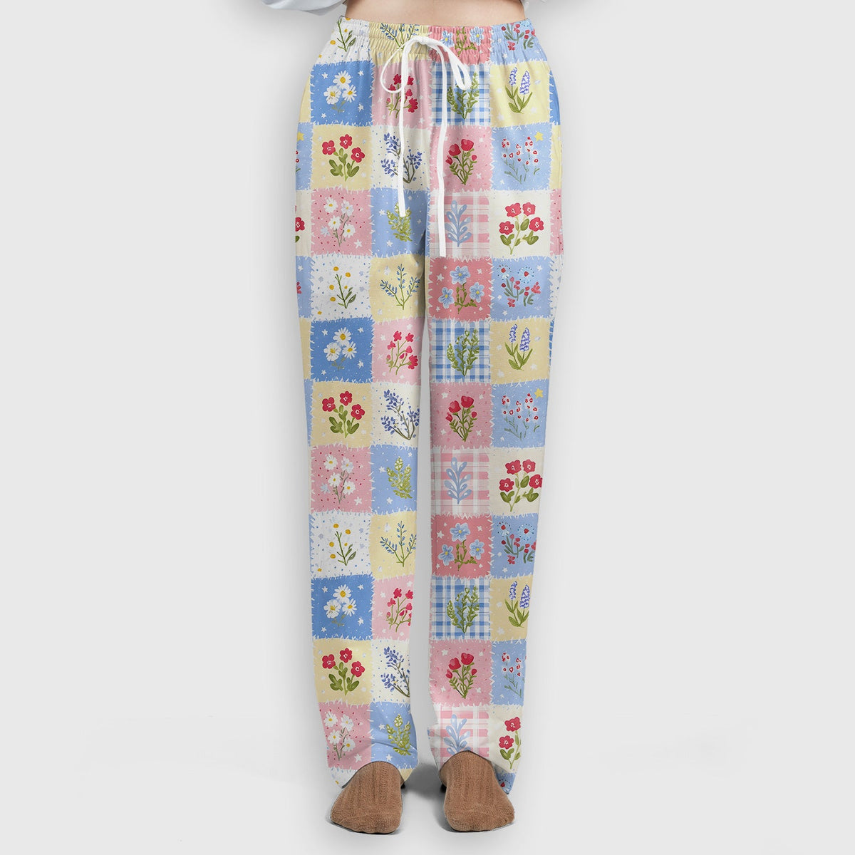 Pastel Patchwork Wildflower Garden Nurse Scrub Set