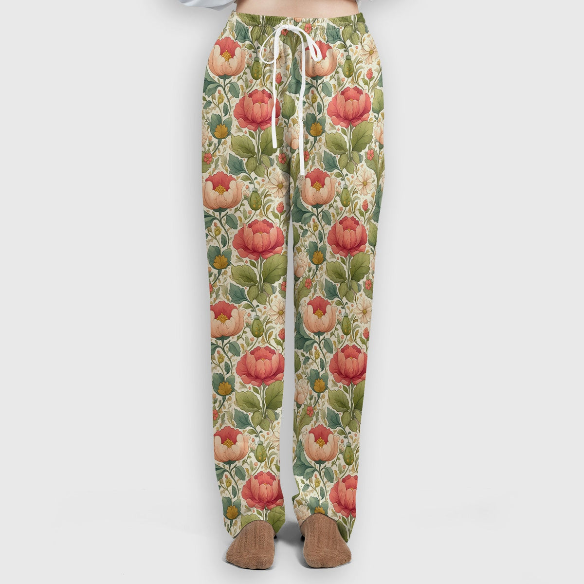 Vintage Botanical Peony Floral Nurse Scrub Set