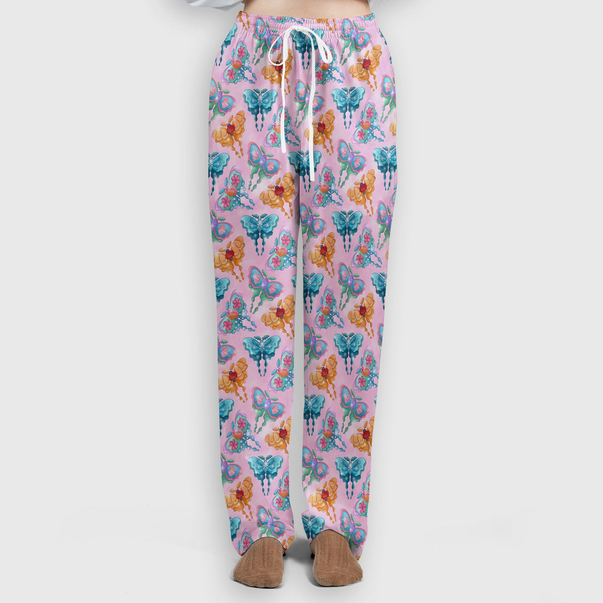 Colorful Butterfly Floral Blossom Nurse Scrub Set