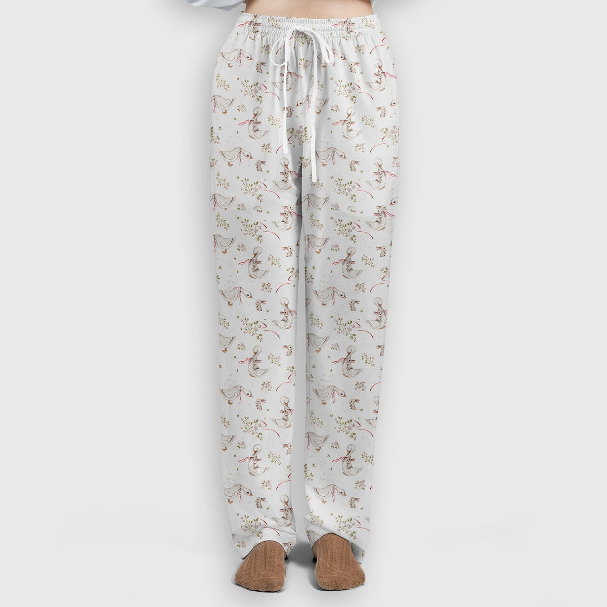 Duck Bunny Floral Nurse Scrub Set - Easter Gift