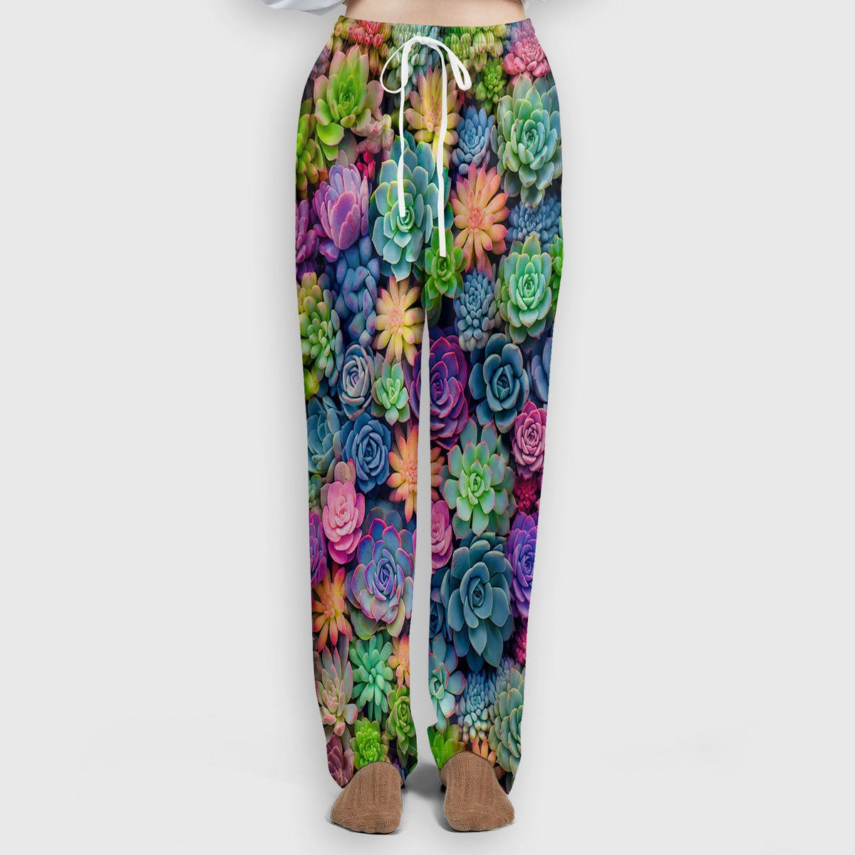 Boho Succulent Flower Nurse Scrub Set