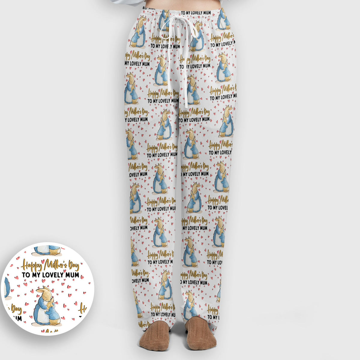 Mothers Day Bunny Love Nurse Scrub Set