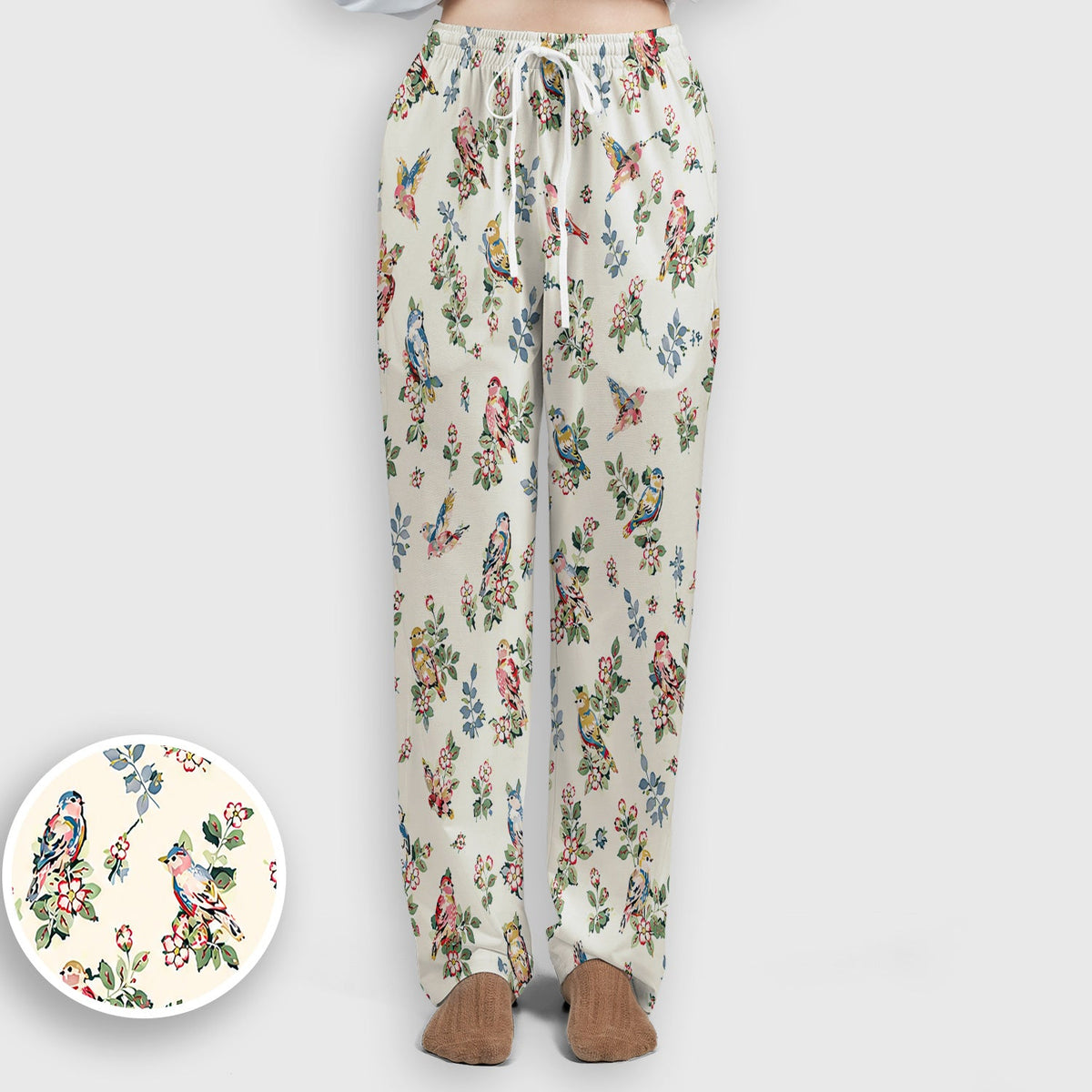 Vintage Birds Blossom Nurse Scrub Set