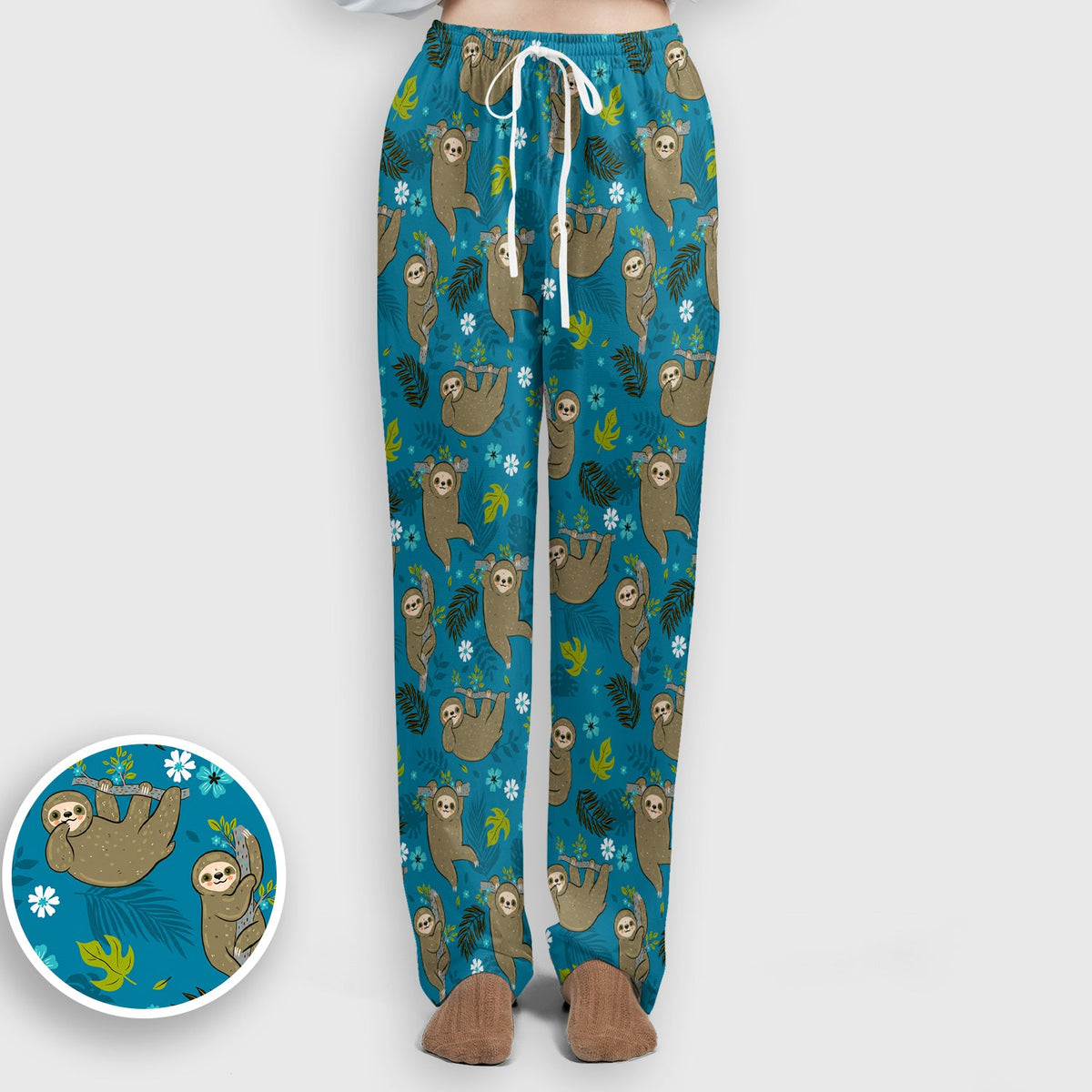 Jungle Tropical Sloth Nurse Scrub Set
