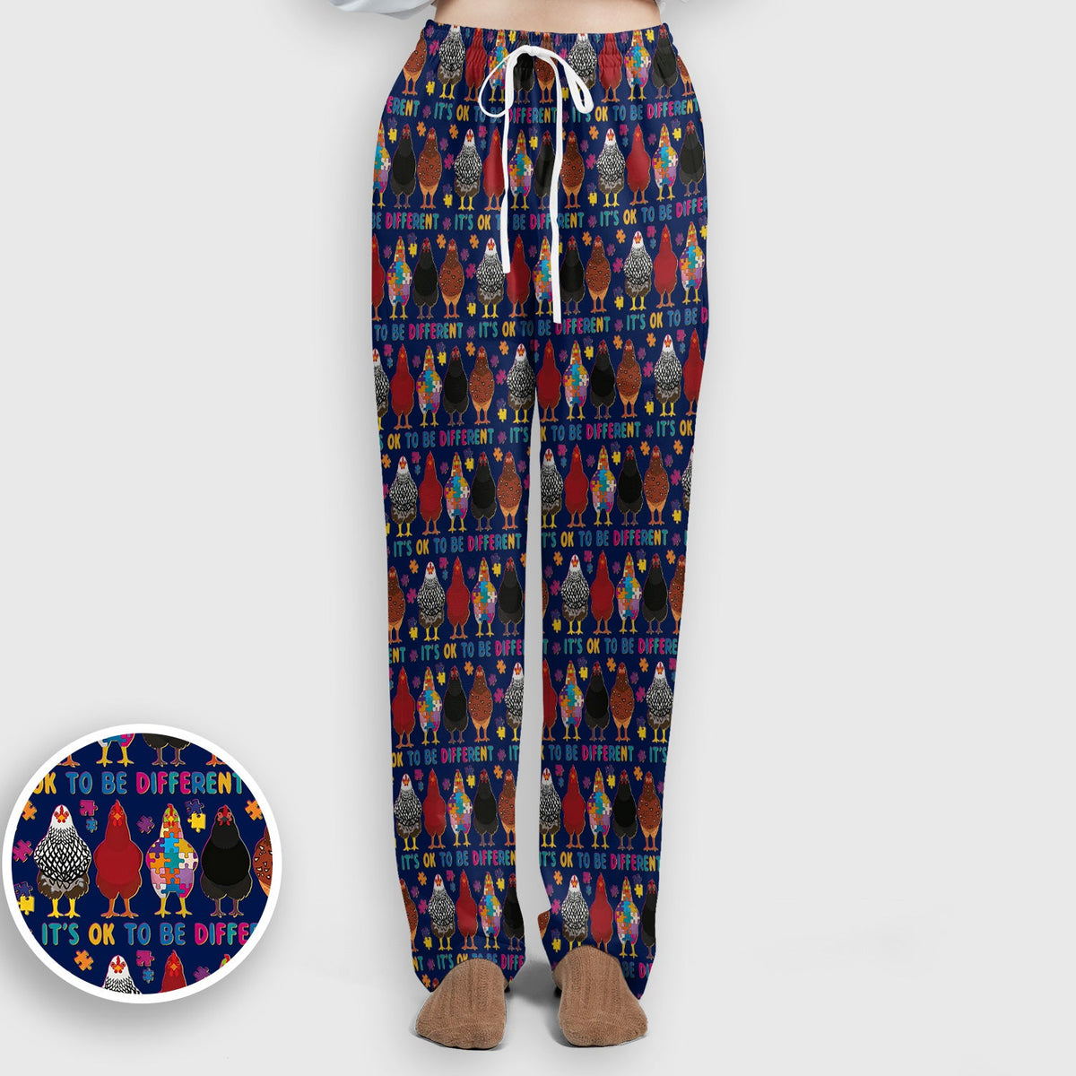 Autism Chicken It's OK To Be Different Nurse Scrub Set