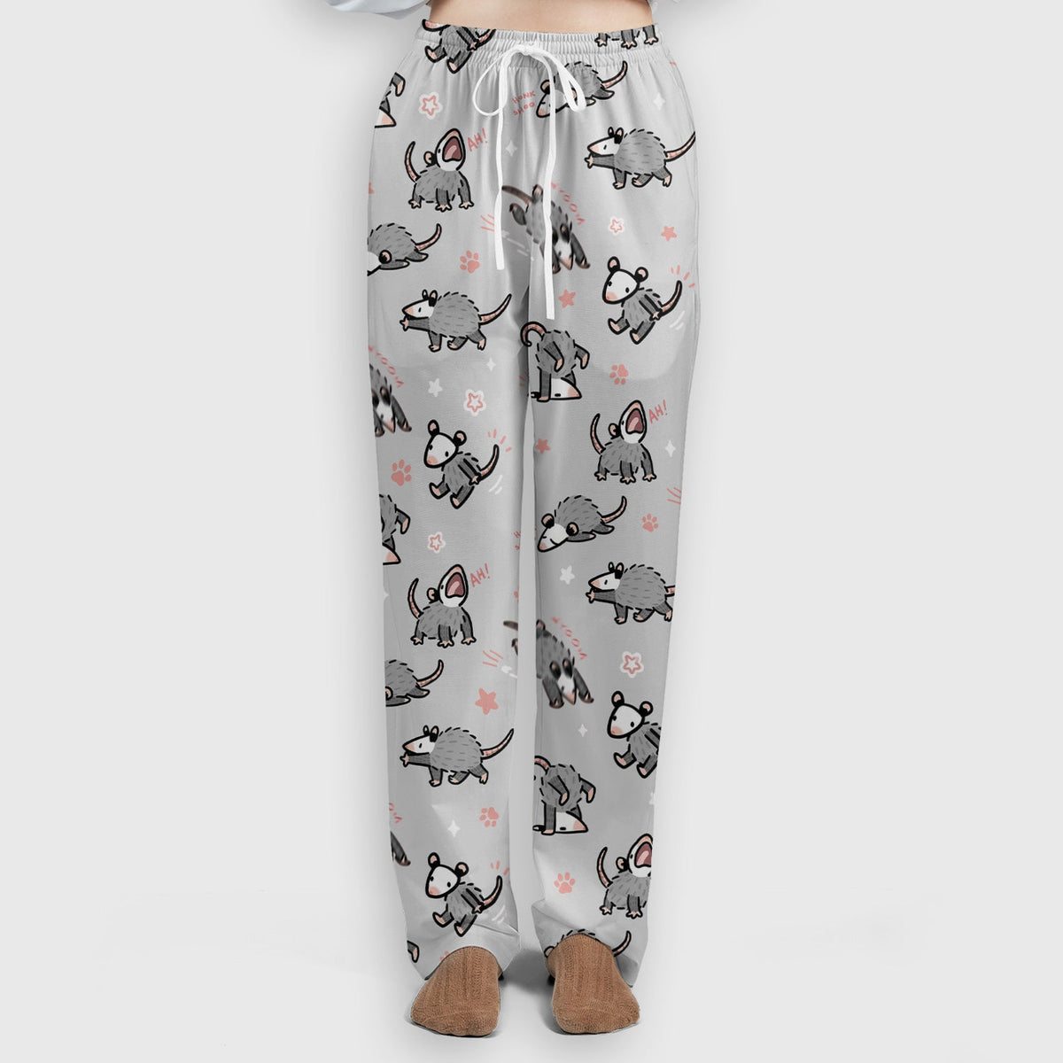 Cartoon Opossum Nurse Scrub Set