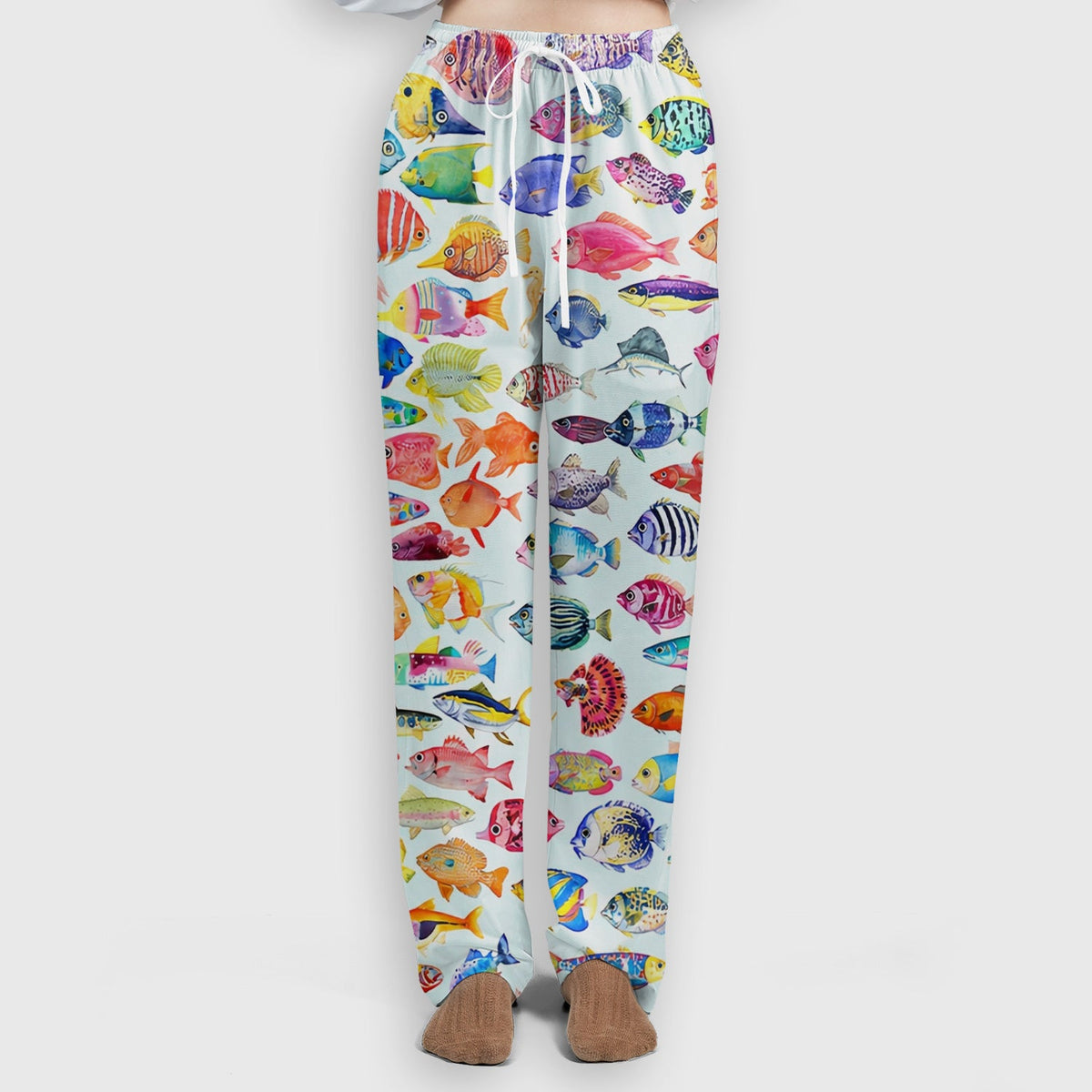 Colorful Tropical Fish Print Nurse Scrub Set