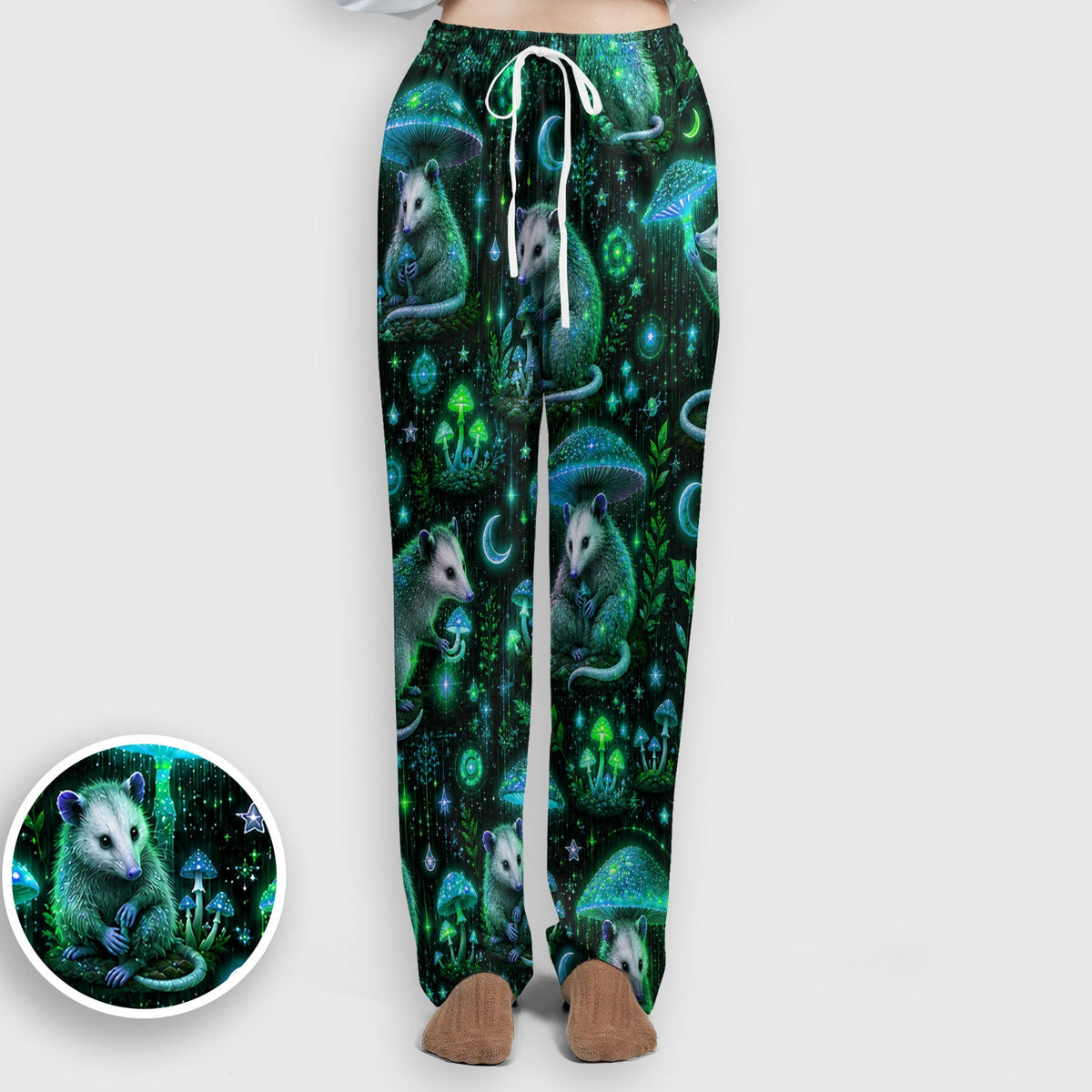 Moonlit Opossum Mushroom Nurse Scrub Set