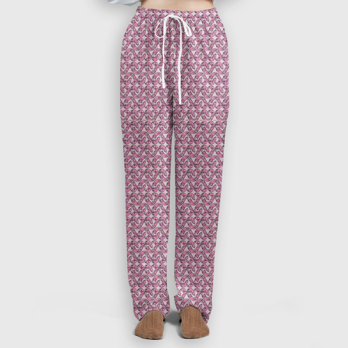 Pink Cat Cartoon Nurse Scrub Set