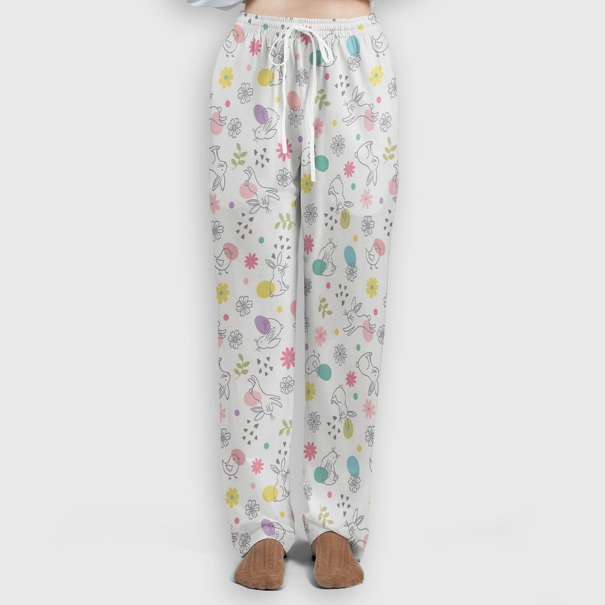 Whimsical Easter Bunny Eggs Nurse Scrub Set