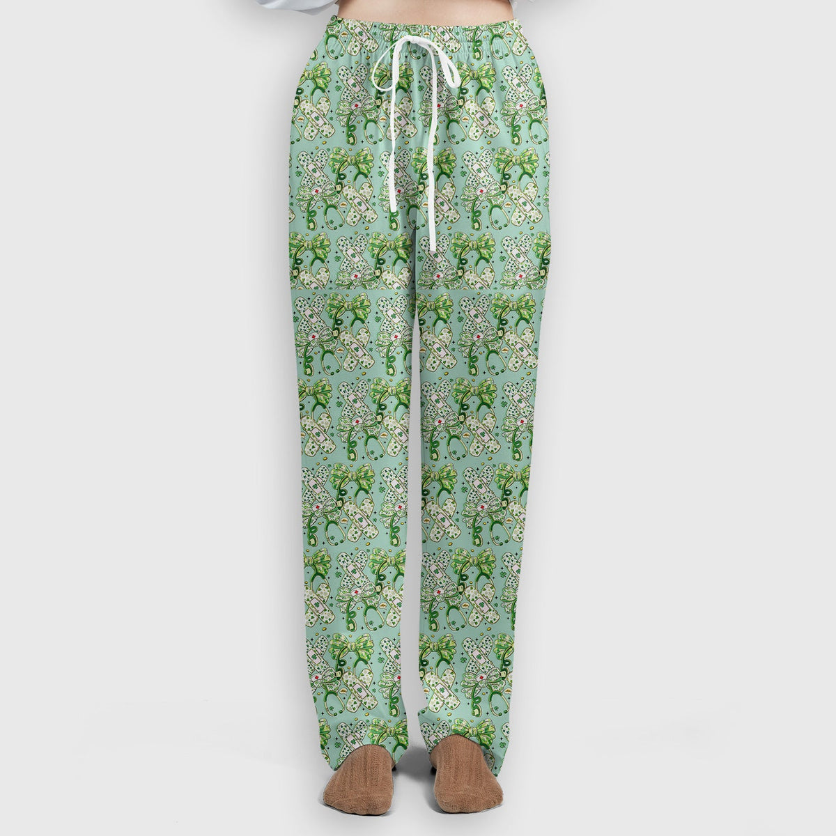 St Patrick Shamrock Stethoscope Nurse Scrub Set