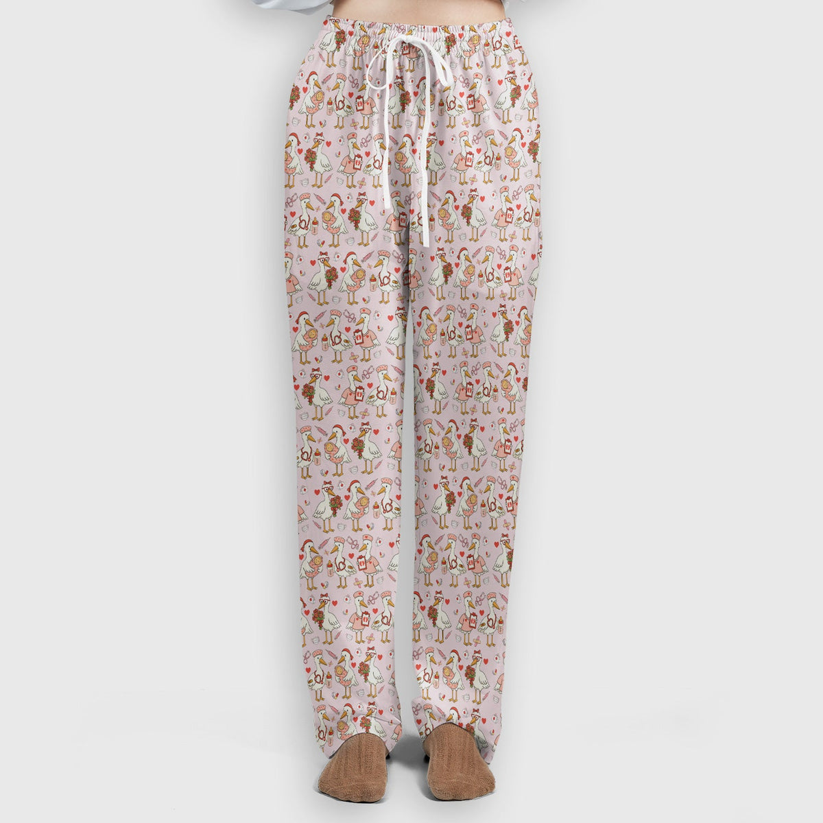 Valentine Goose Nurse Scrub Set