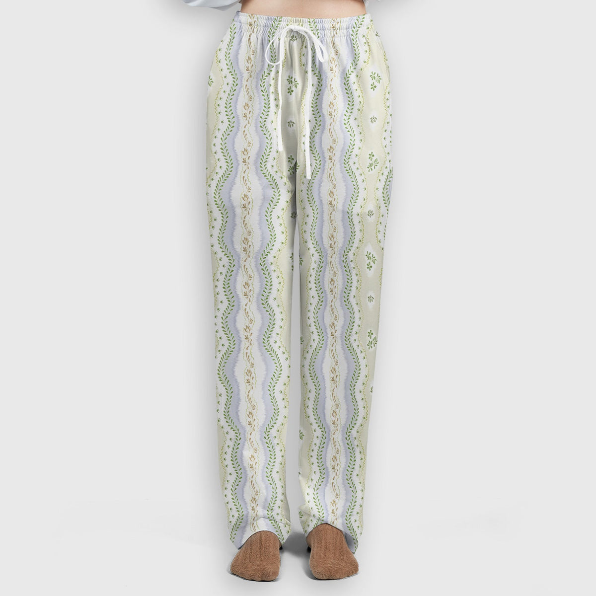 Wavy Stripe Botanical Nurse Scrub Set
