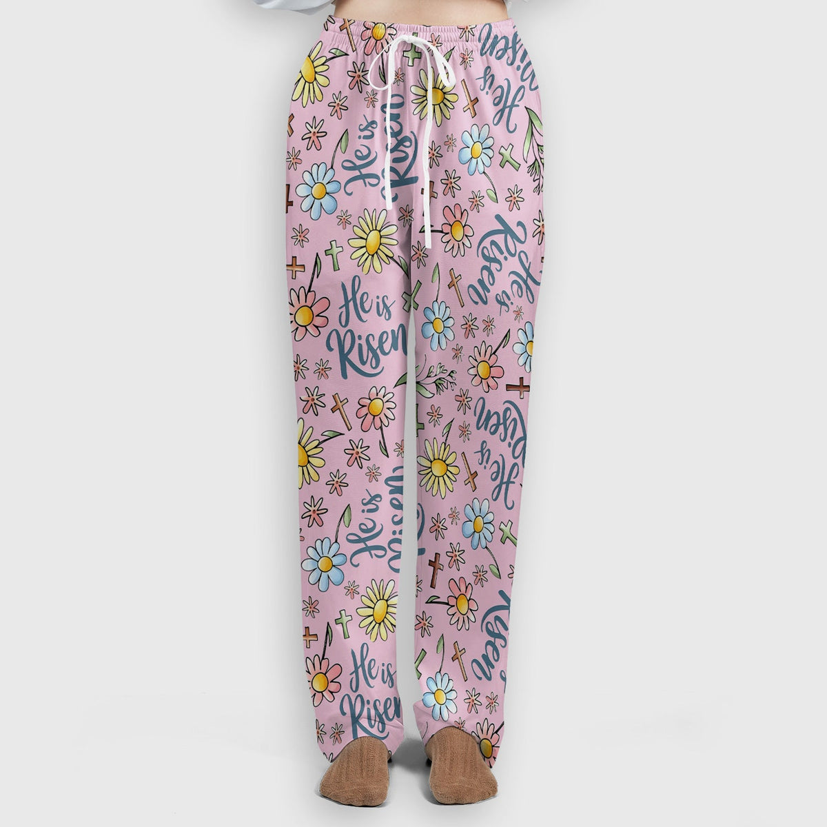 Risen Cross Flower Nurse Scrub Set - Easter Gift
