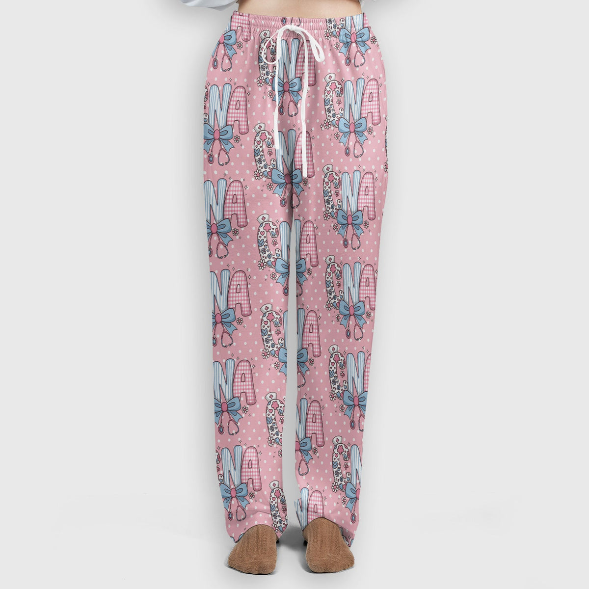 Floral Bow Nurse Scrub Set