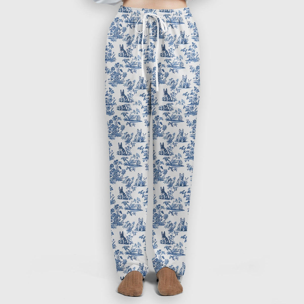 German Shepherd Toile De Jouy Nurse Scrub Set