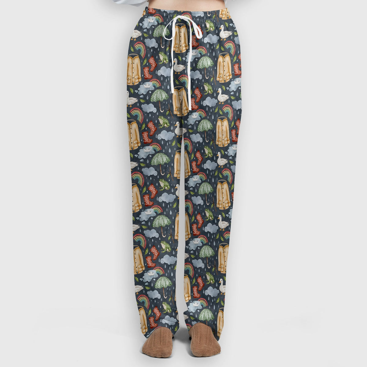 Rainy Day Ducks & Frog Nurse Scrub Set