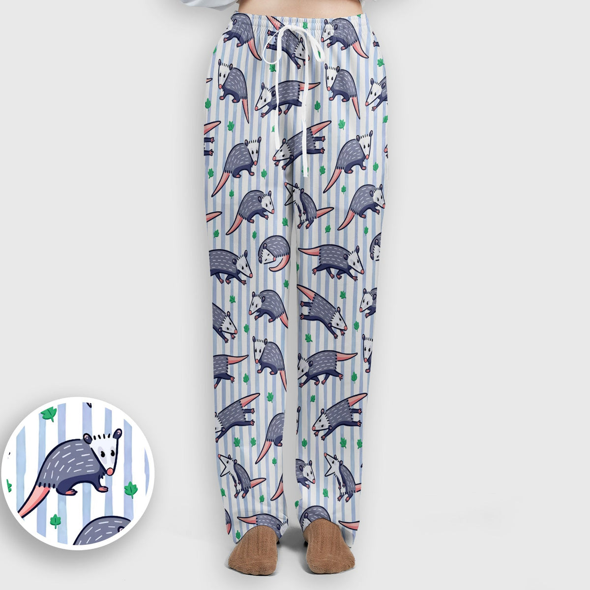 Opossum Blue Stripe Nurse Scrub Set