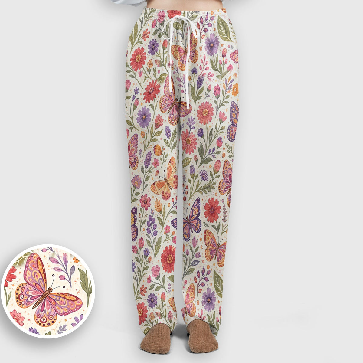 Floral Butterfly Pediatric Nurse Scrub Set