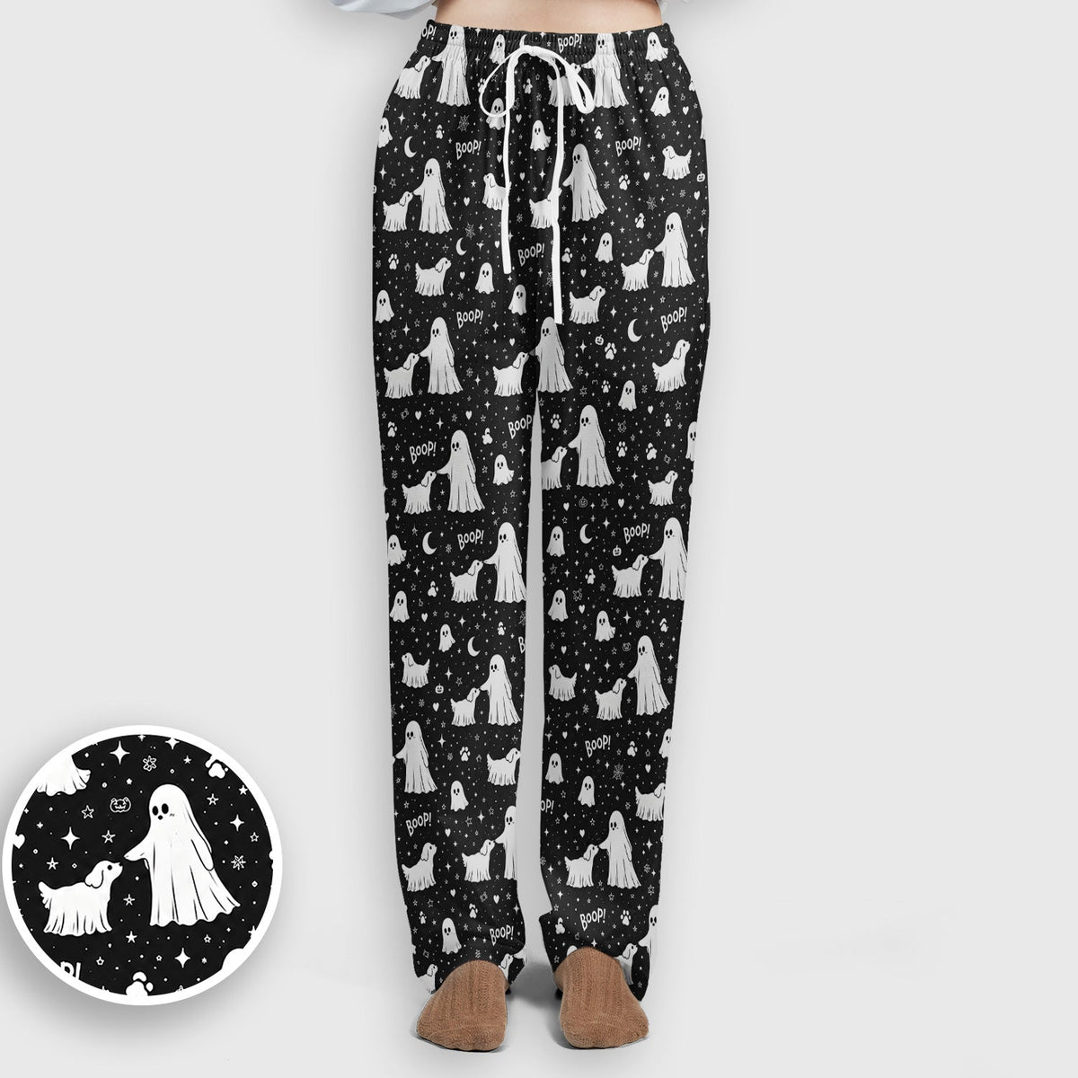 Ghost Boop Dog Nurse Scrub Set - Halloween Gift