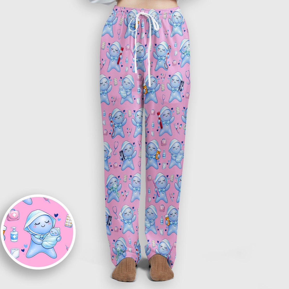 Dental Tooth Character Nurse Scrub Set