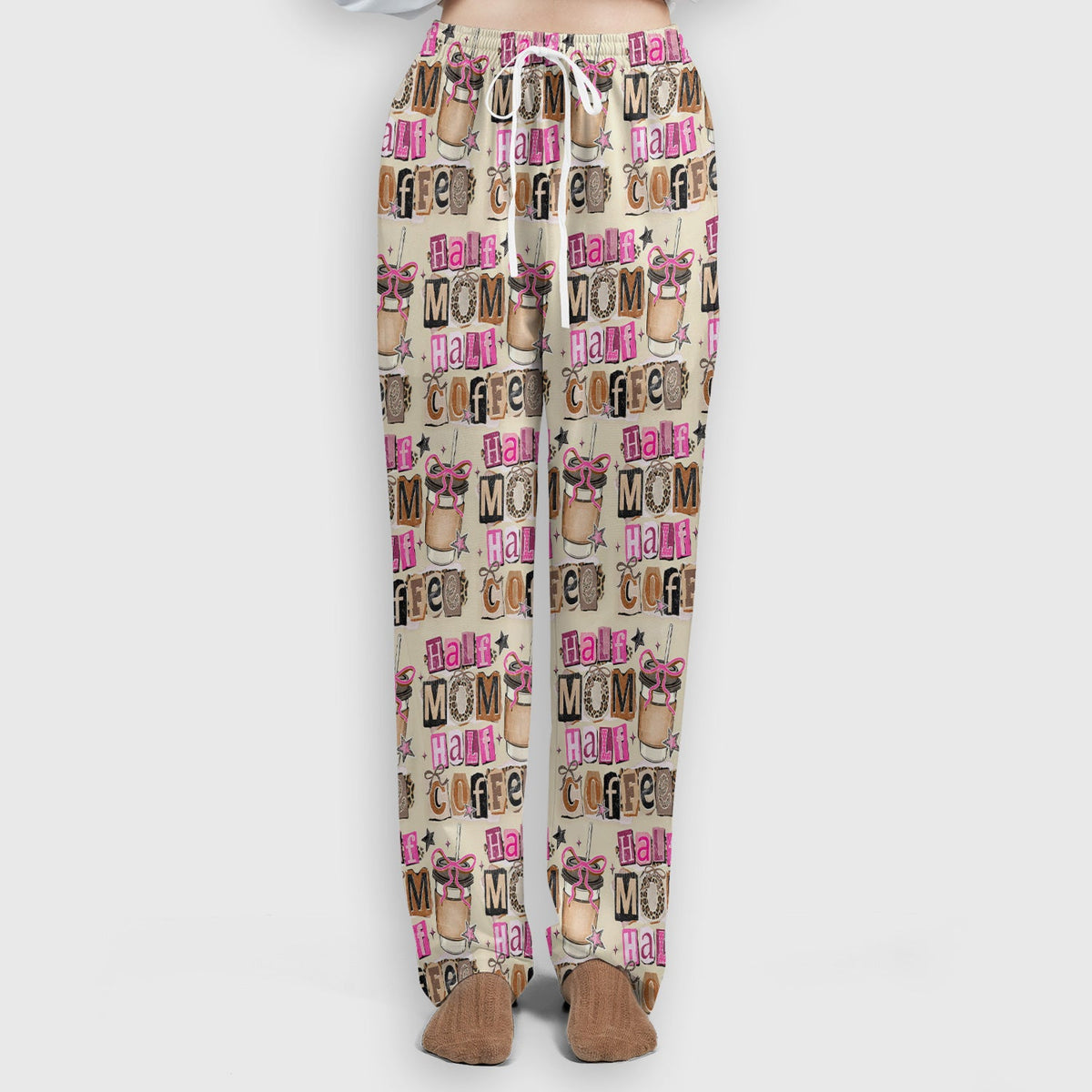 Half Mom Half Coffee Nurse Scrub Set