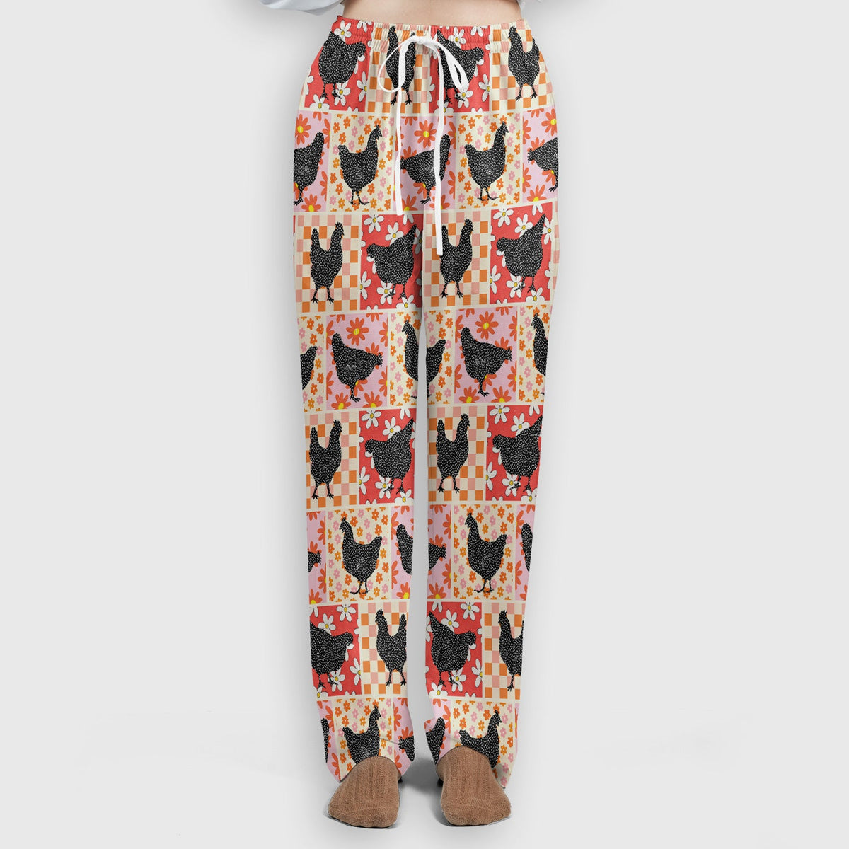 Chicken Patchwork Floral Nurse Scrub Set