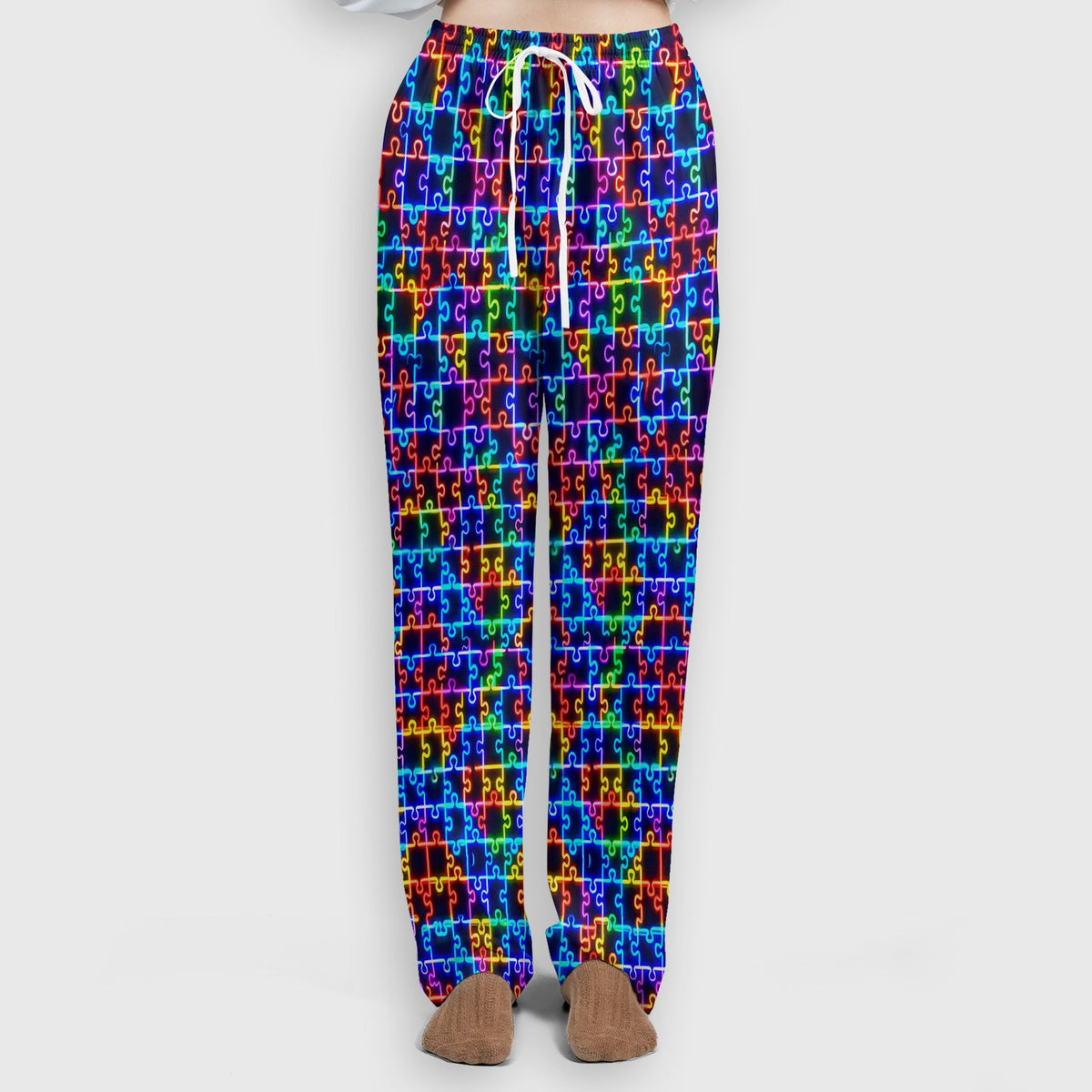 Autism Puzzle Neon Nurse Scrub Set