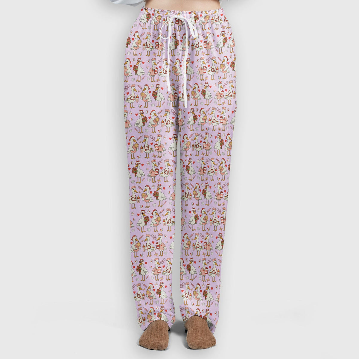 Valentine Goose Nurse Scrub Set