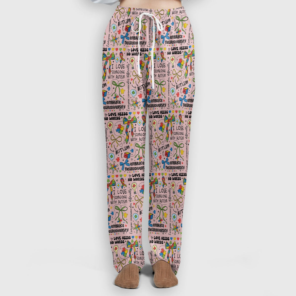 Autism Awareness Puzzle Ribbon Pastel Nurse Scrub Set