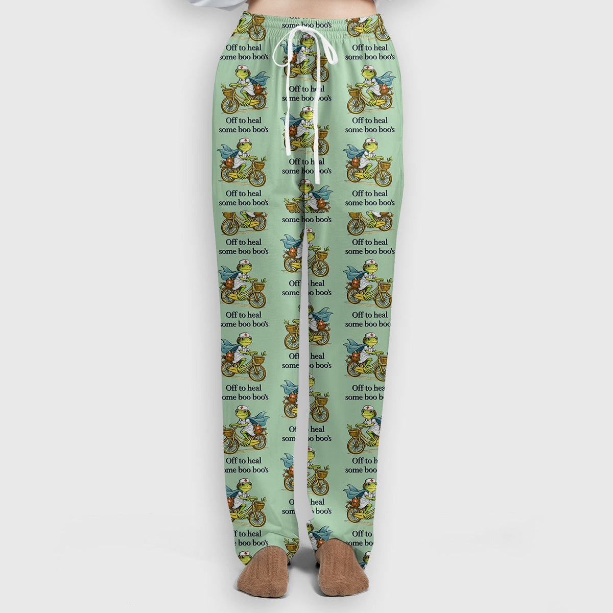 Frog Cycling Nurse Scrub Set