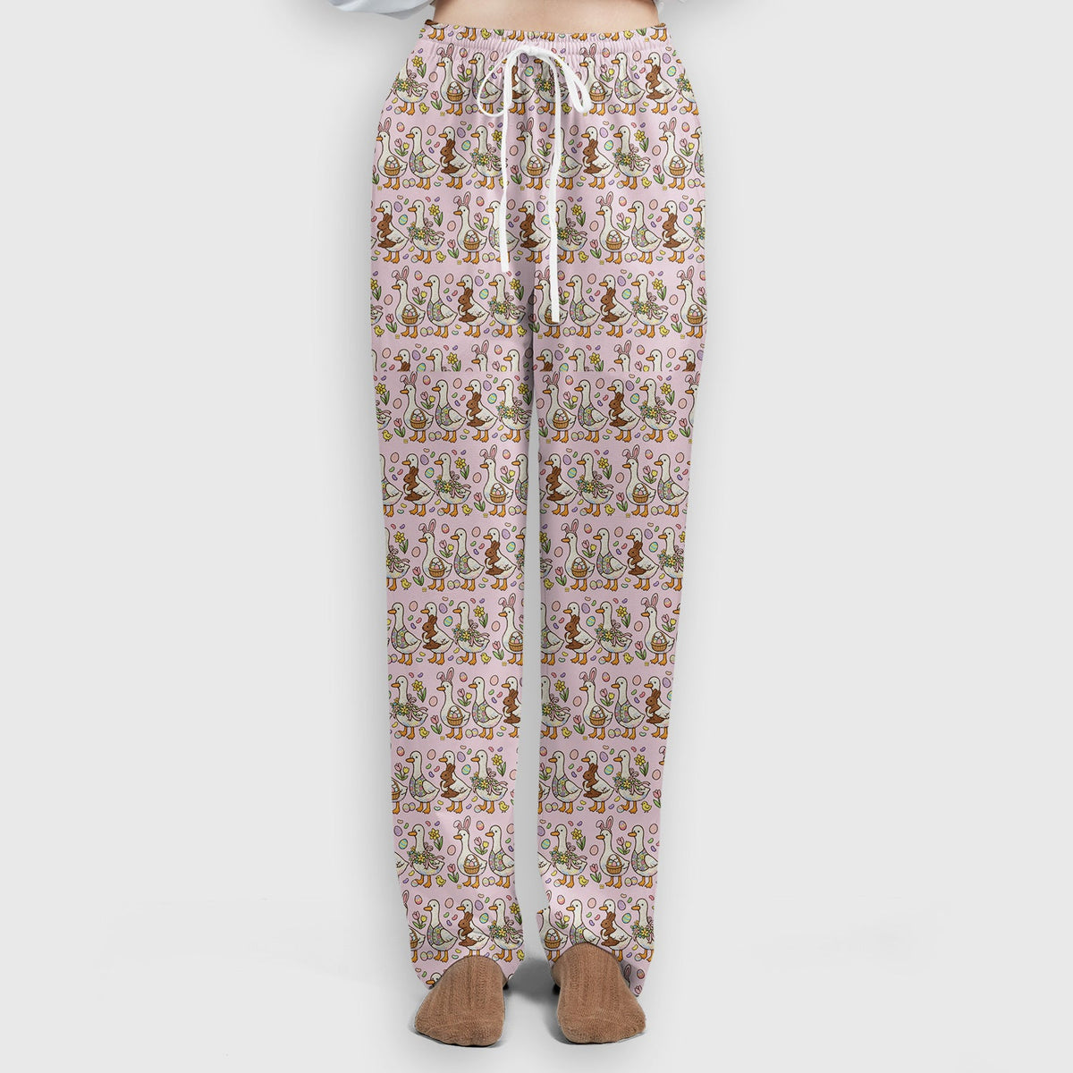 Duck Bunny Egg Floral Nurse Scrub Set - Easter Gift