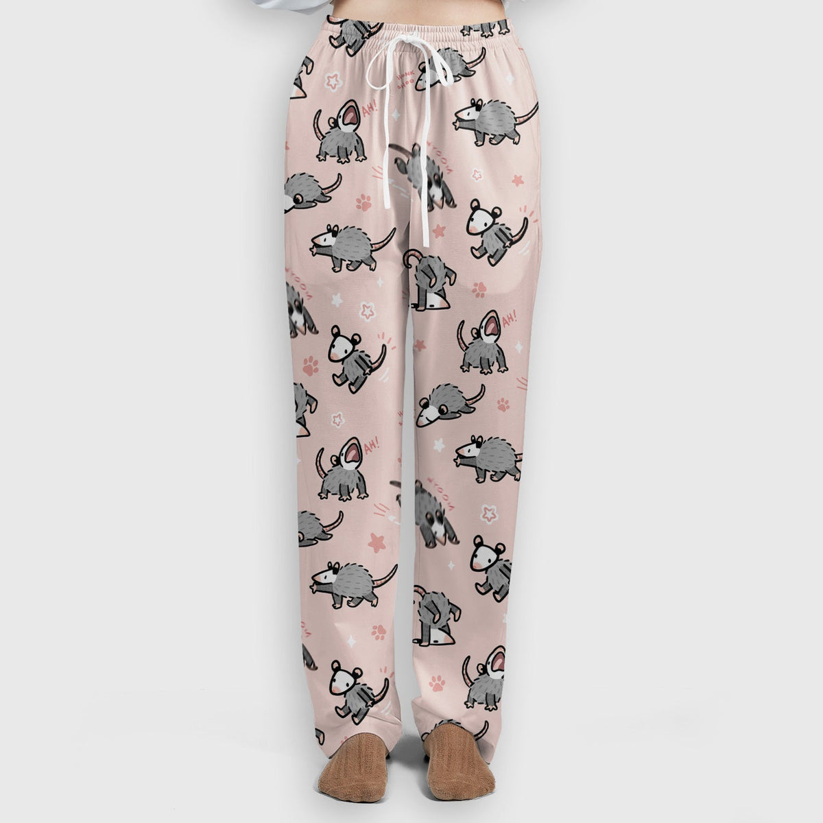 Cartoon Opossum Nurse Scrub Set