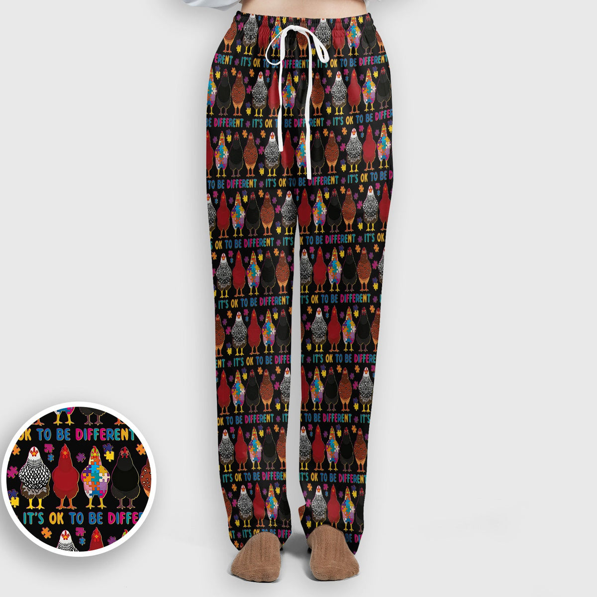Autism Chicken It's OK To Be Different Nurse Scrub Set
