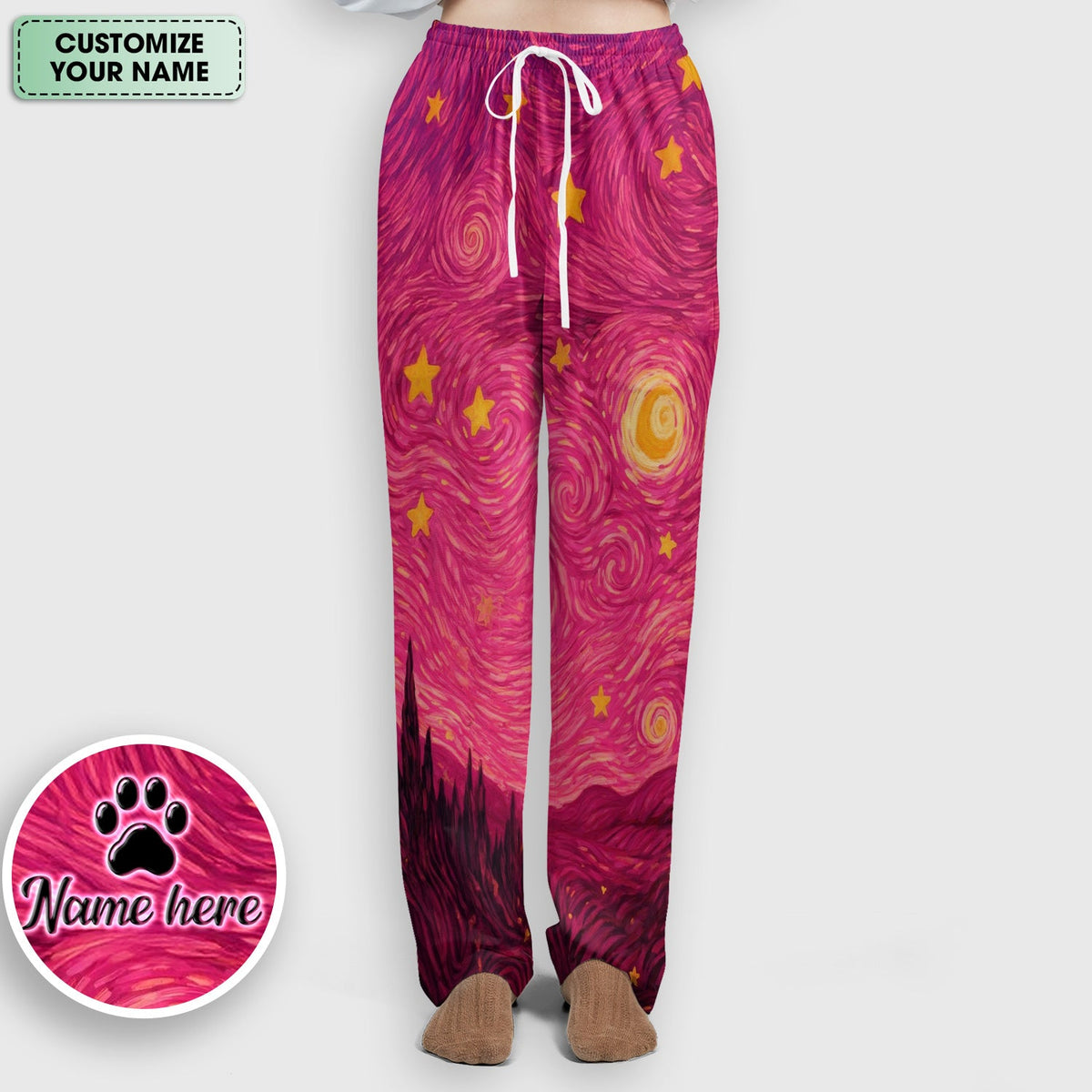 Personalized Black Cat Galaxy Star Swirl Nurse Scrub Set